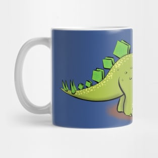 Happy stegosaurus dinosaur cartoon illustration Mug